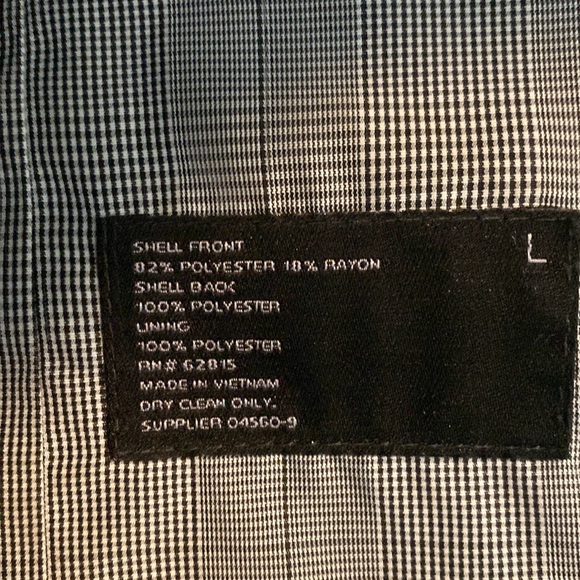 Mens Slim Fit JFerar Navy Blue and grey vest - Picture 4 of 4